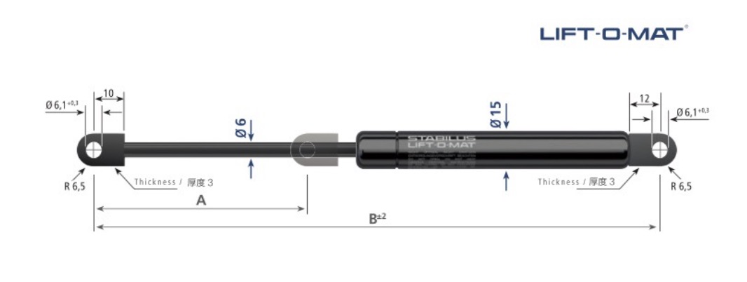 lift gas spring YQ6/15-1